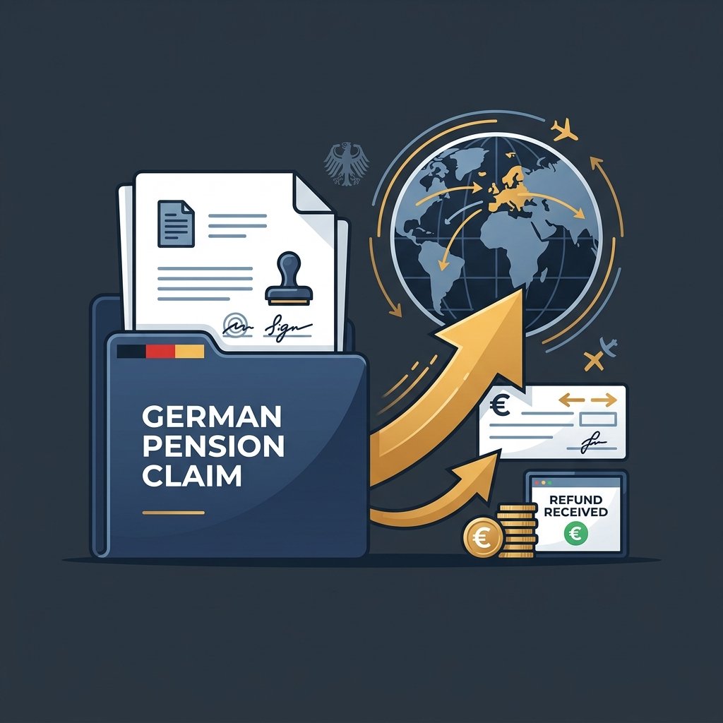 German Pension Refund Support Illustration